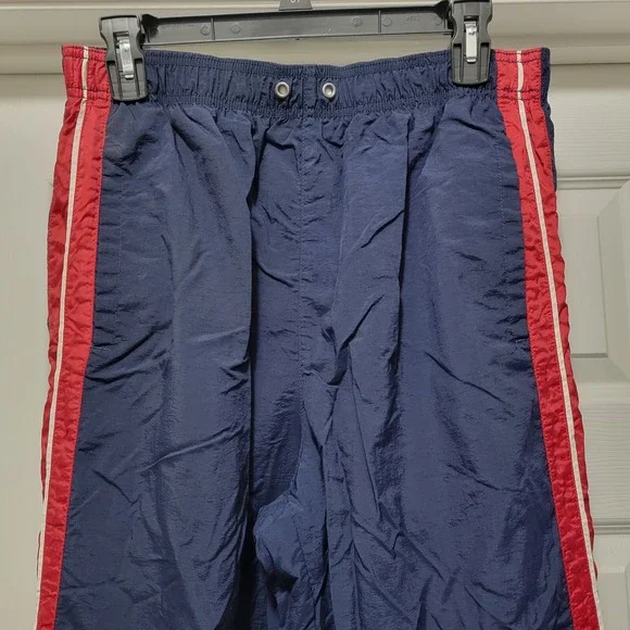 Vintage Tommy Hilfiger Athletics Navy Blue / Red Windbreaker Track Pants Men's M - Picture 7 of 11